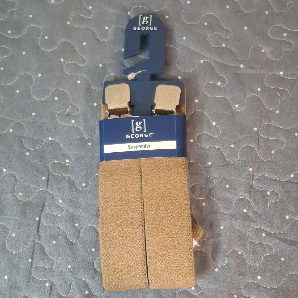 George Taupe 1.5 Inch Terry Suspenders - new